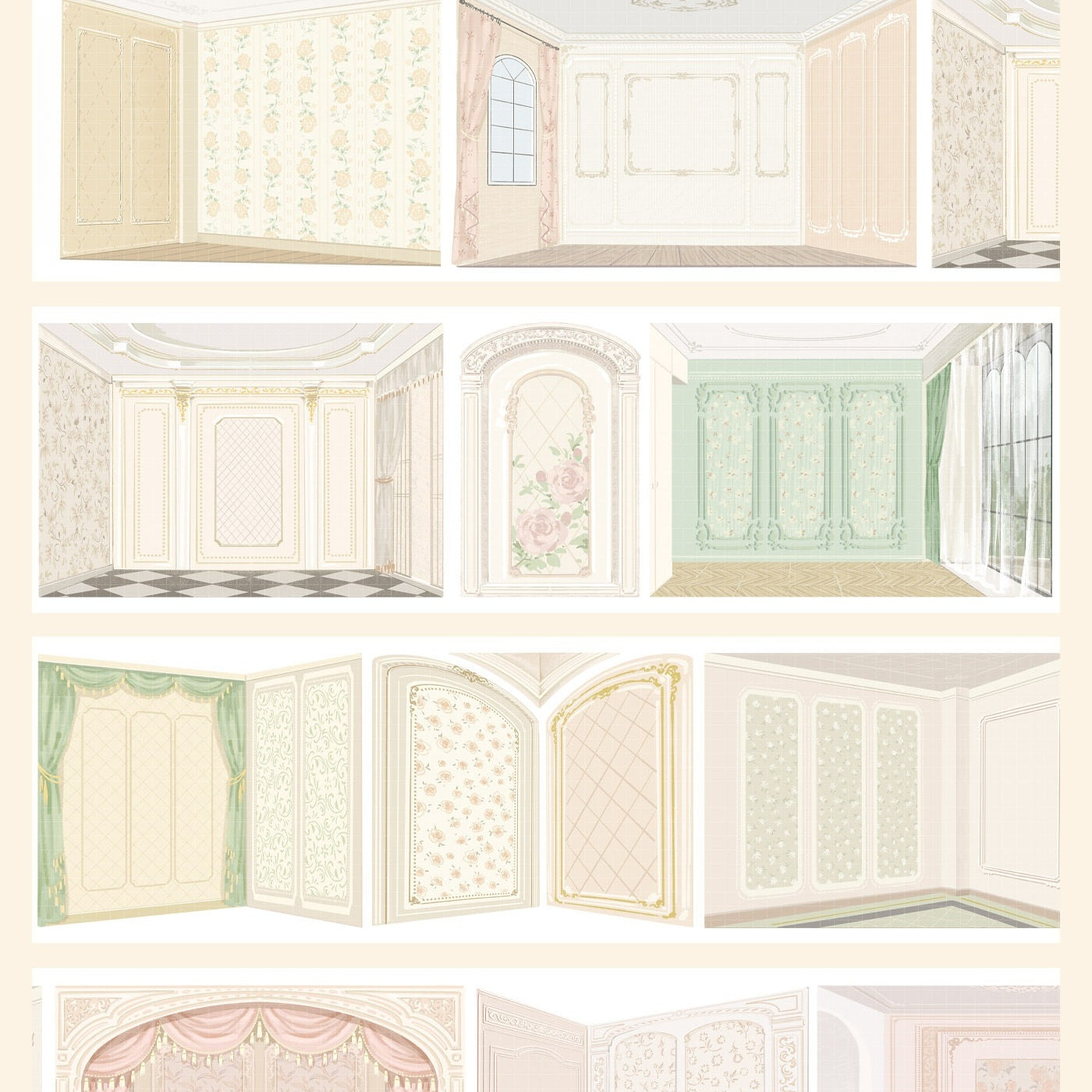 Bare Wall Fable decorative tape with a pearl shimmer finish