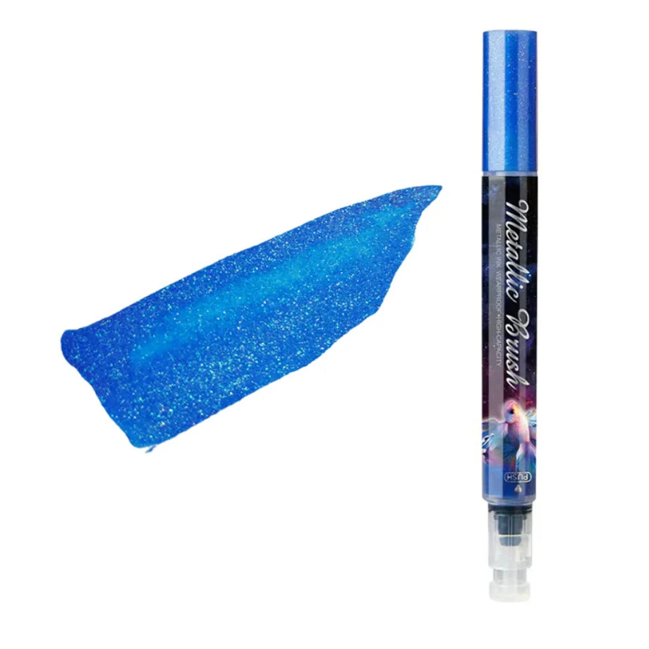Metallic Glitter Brush Pens