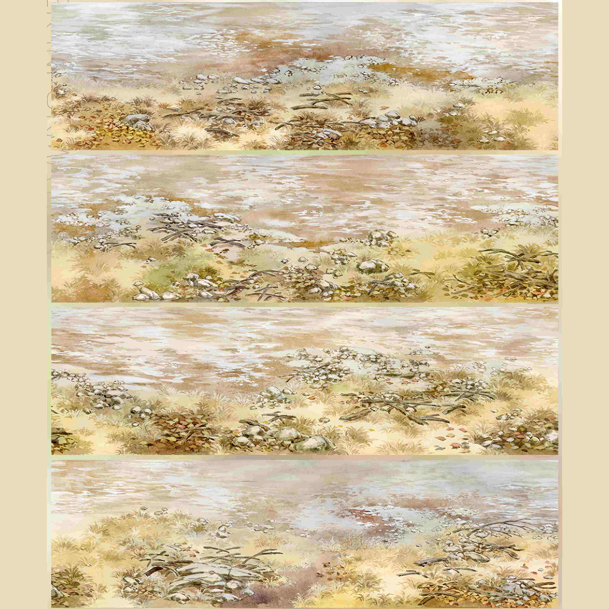 Design from the 10-piece Autumn Campus & Meadow Collection decorative tape, featuring an autumn nature motif