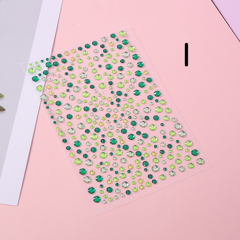 Self-adhesive rhinestone stickers with sparkling gem accents