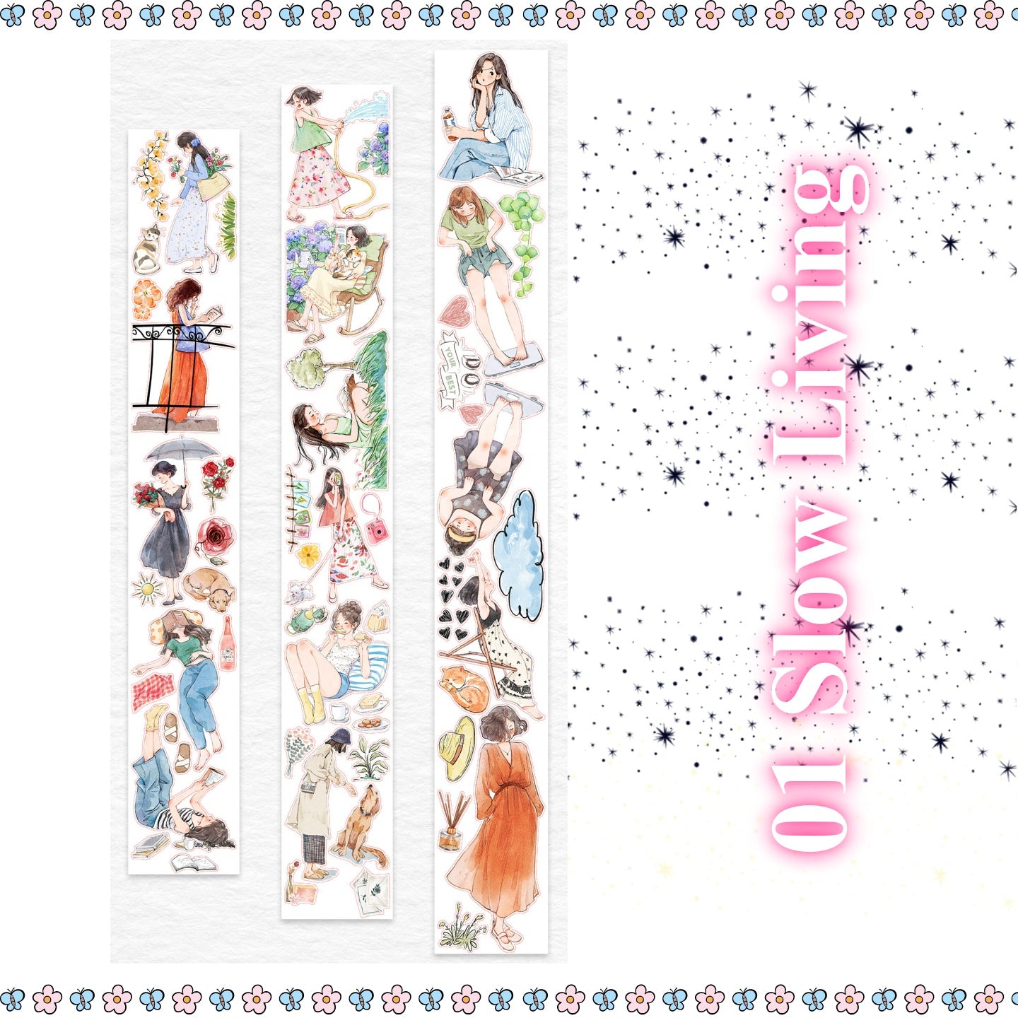 [Series] Die-cut | Girls PET Tape - 2 Styles