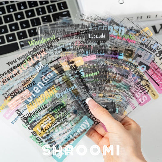 Unexpected Encounter English Sticker Collection Unexpected Encounter English Sticker Book – Aesthetic Text Stickers for Journaling & Planners