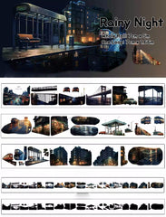 Rainy Night - Rainy Night Urban Scenery PET Tape