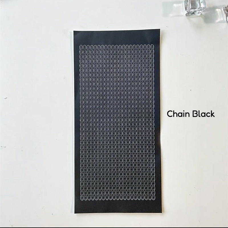 Foil letter and chain decorative stickers