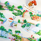 Sunny Path PET Tape Sunny Path PET Tape – Hand-Drawn Watercolor Street Scene for Journaling & Crafts