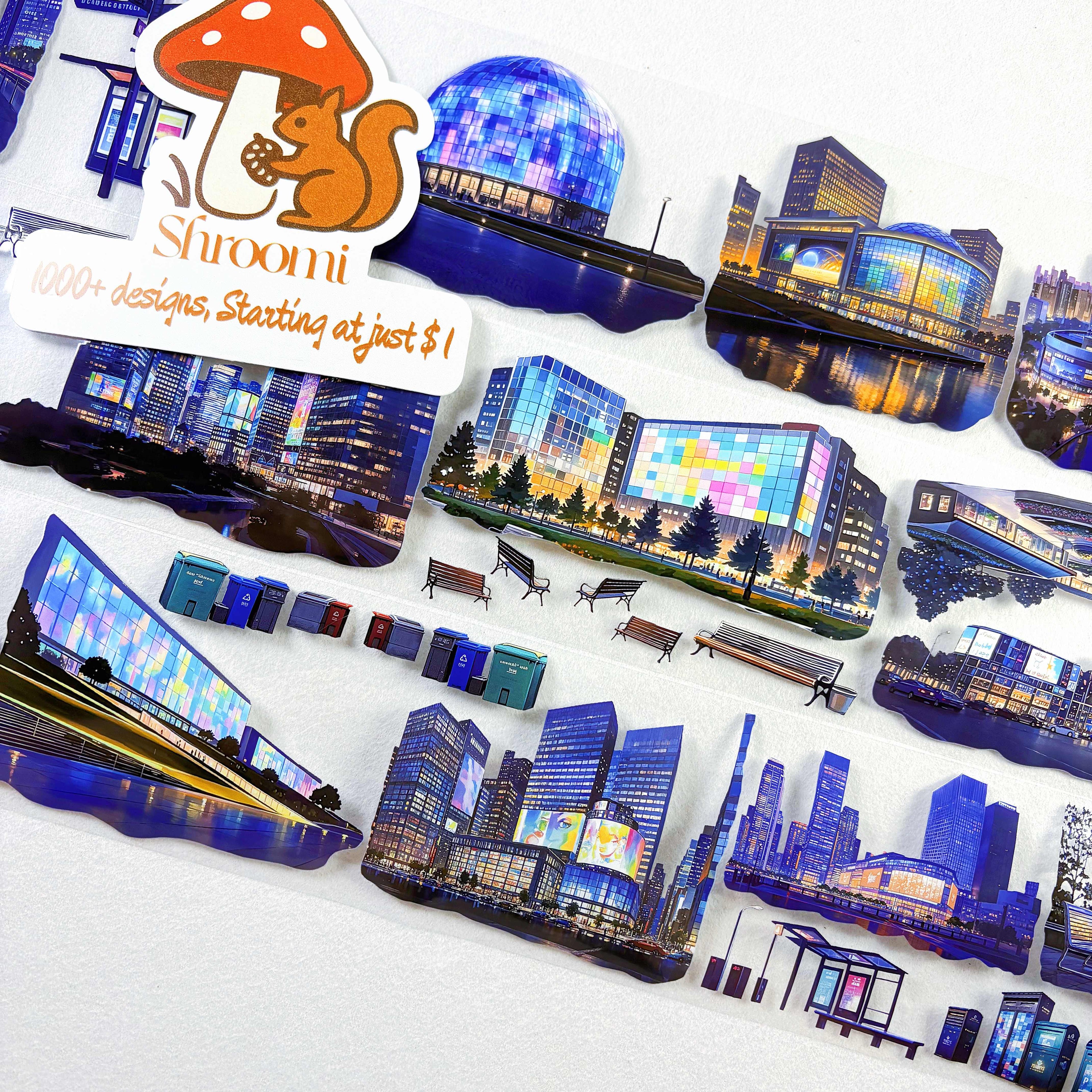Neon City - City Lights PET Tape Shroomi