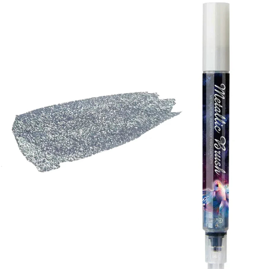 Metallic Glitter Brush Pens