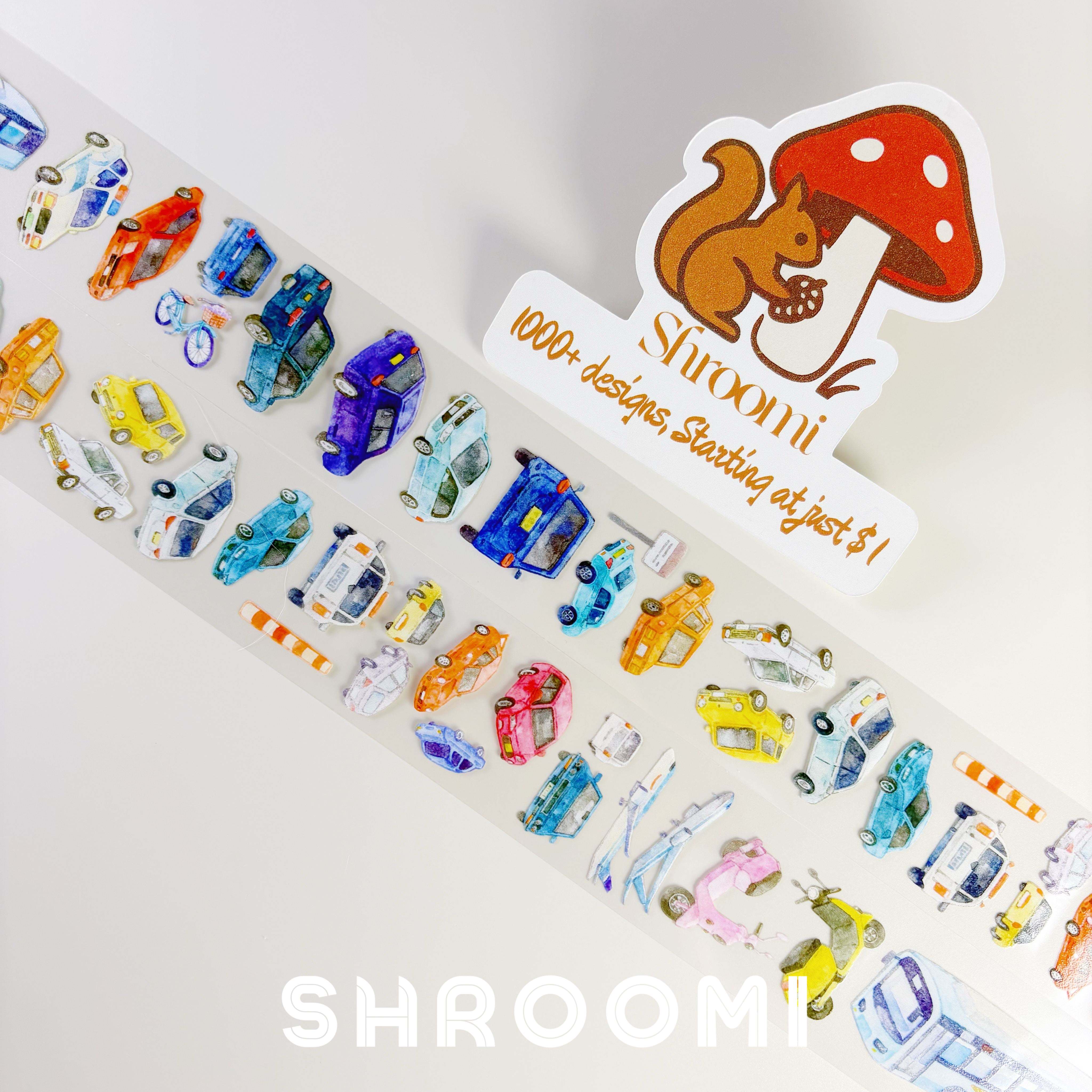 City Vehicles PET Tape City Vehicles PET Tape – Hand-drawn Car Design Tape