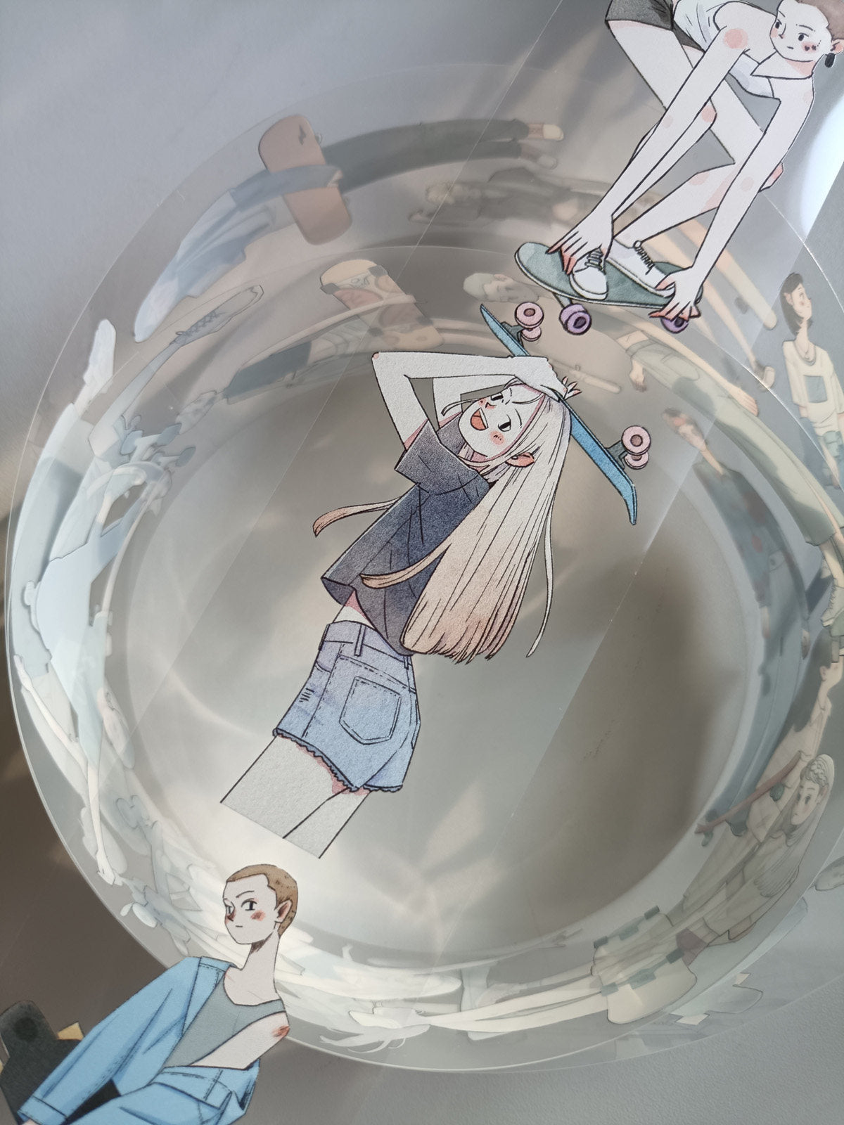 Roll of skateboard girls PET tape