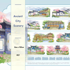 Ancient Cityscape Tape for Creative Projects - Shroomi