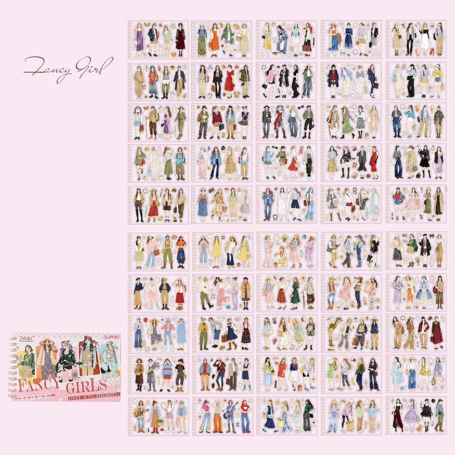 Idol Boys and Girls character sticker book with fashionable illustrated boys and girls - image 6