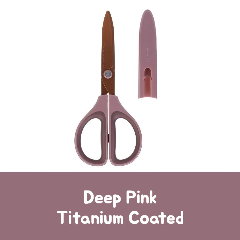 Smooth Cut Journaling Scissors Comfort Grip Journal Scissors | Coated Blades with Blade Cover | Craft & Planner Shears