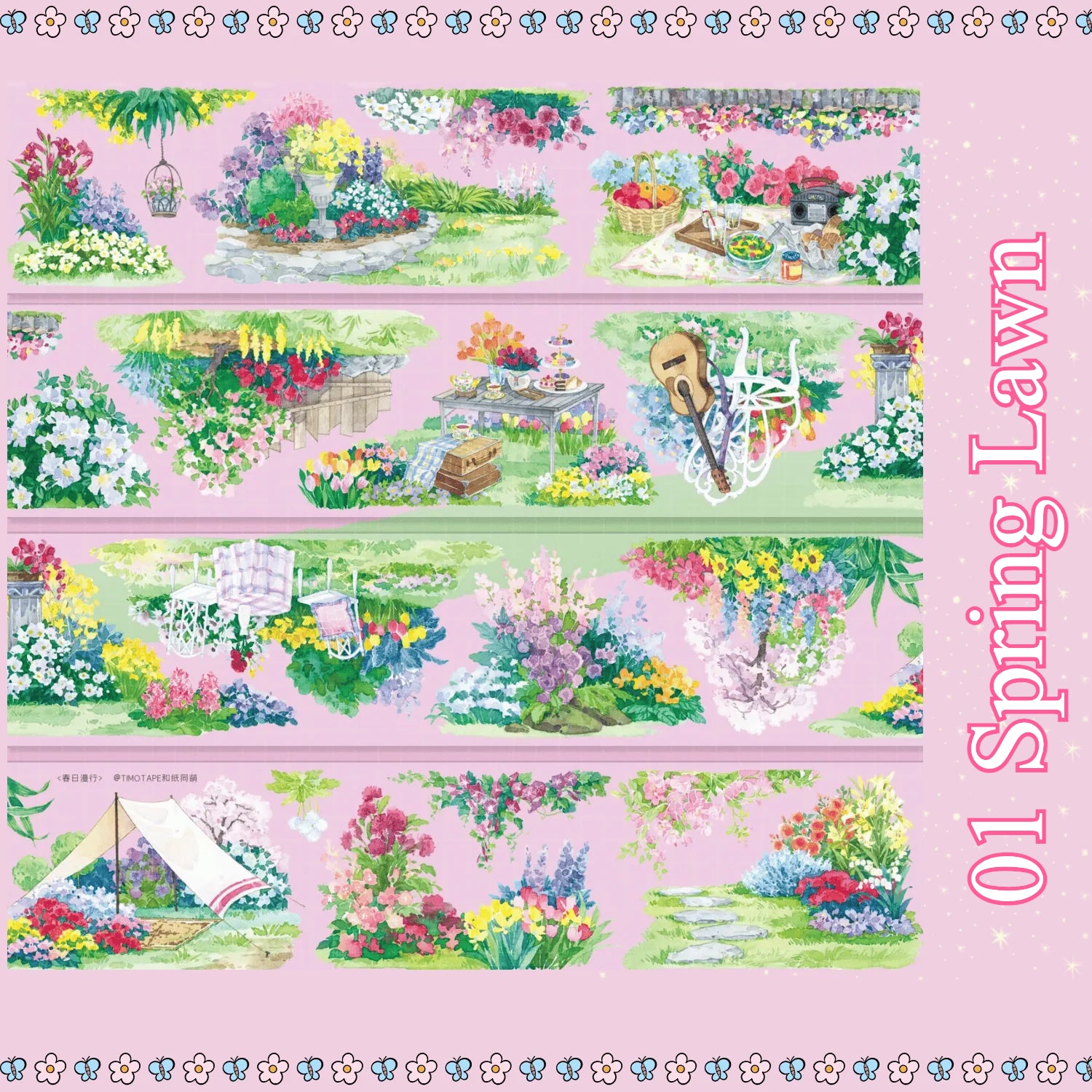 Spring Garden Path Decorative Tape