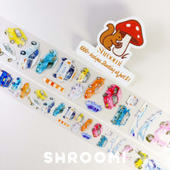 City Vehicles PET Tape City Vehicles PET Tape – Hand-drawn Car Design Tape