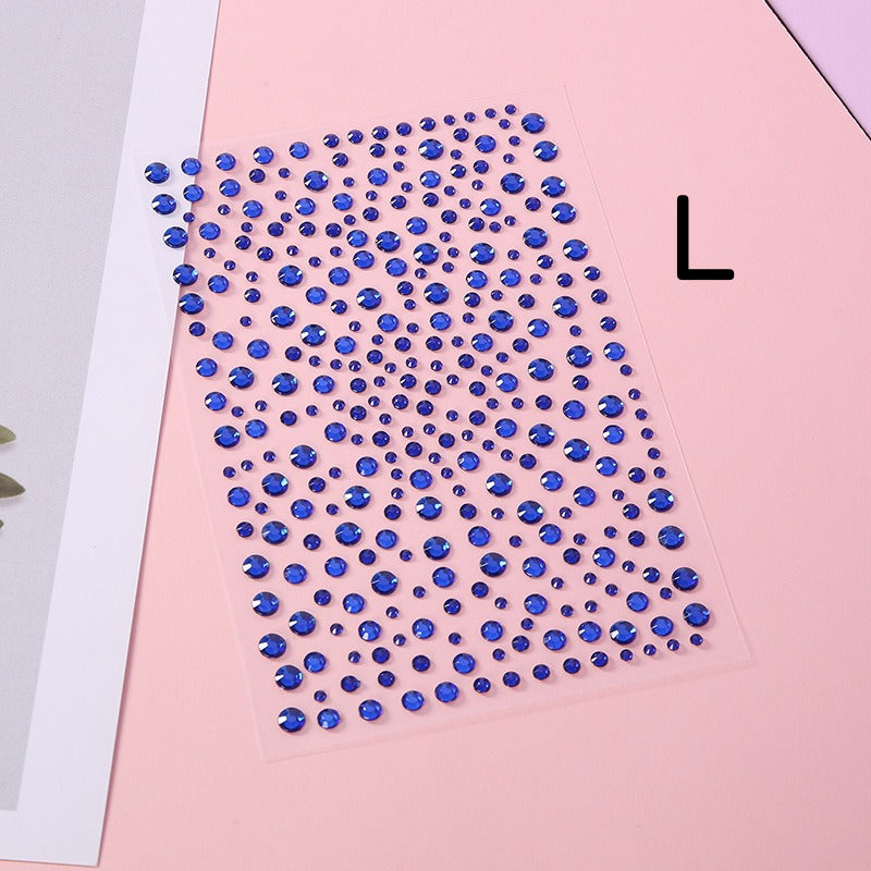 Self-adhesive rhinestone stickers with sparkling gem accents