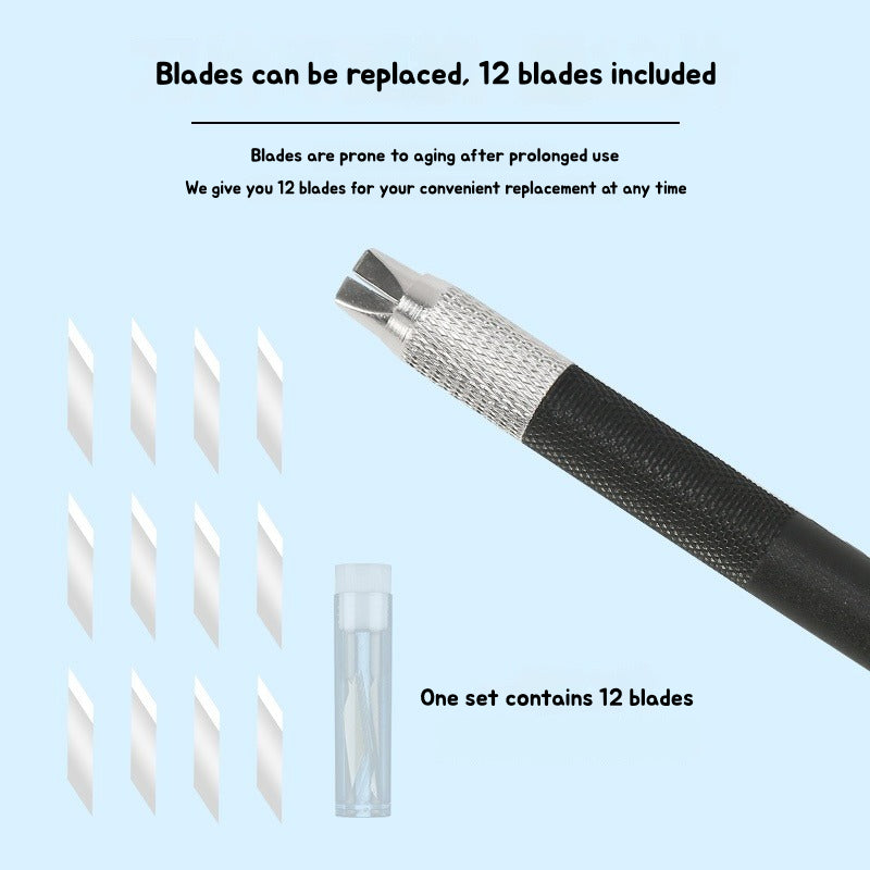 Colorful Exacto Craft Knife, Hobby Knife ColorWhirl Craft Knife | Precision Pen Cutter for Paper, Tape & Wood Carving – Includes 12 Blades