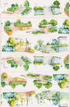 Stairway Garden PET Tape Charming Stairway Garden PET Tape | Decorative Greenery Steps Washi Tape | Aesthetic Urban Scenery Planner Tape