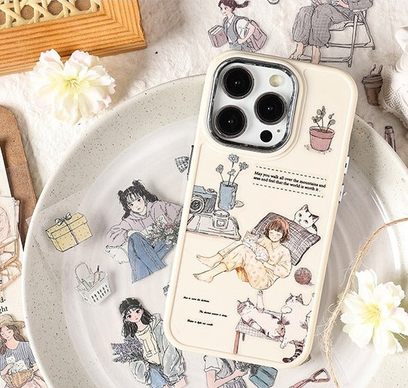 Forest Girl Sticker Collection Forest Girl Sticker Book – Nature Aesthetic Girl Stickers for Journals & Crafts