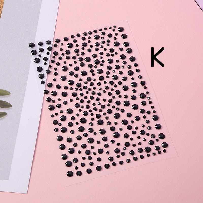 Self-adhesive rhinestone stickers with sparkling gem accents