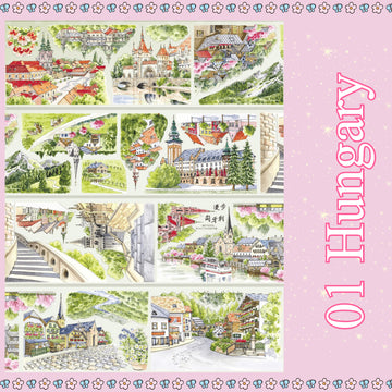 Strolling the World PET Tape – 5 Places