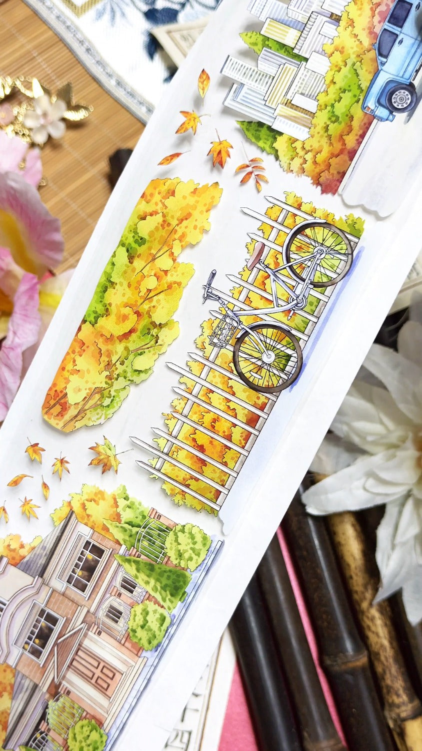 Herbstgeflüster Landschaft Washi Tape – Szenische Kollektion PET Dekoband