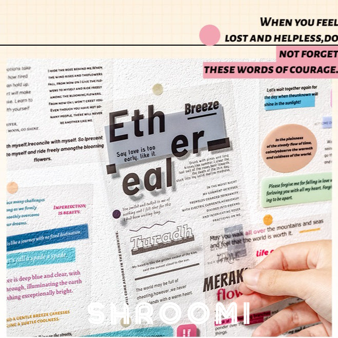 Unexpected Encounter English Sticker Collection Unexpected Encounter English Sticker Book – Aesthetic Text Stickers for Journaling & Planners