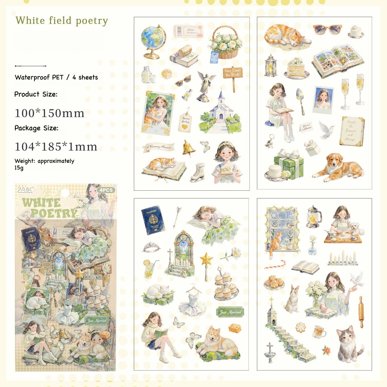 Storybook adventures sticker pack – illustrated character scenes in seasonal settings