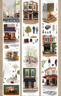 Coffee Shop Street PET Tape Coffee Shop Street PET Tape | Cozy Cafe Scenery for Journaling