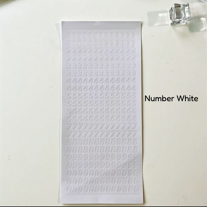 Foil letter and chain decorative stickers
