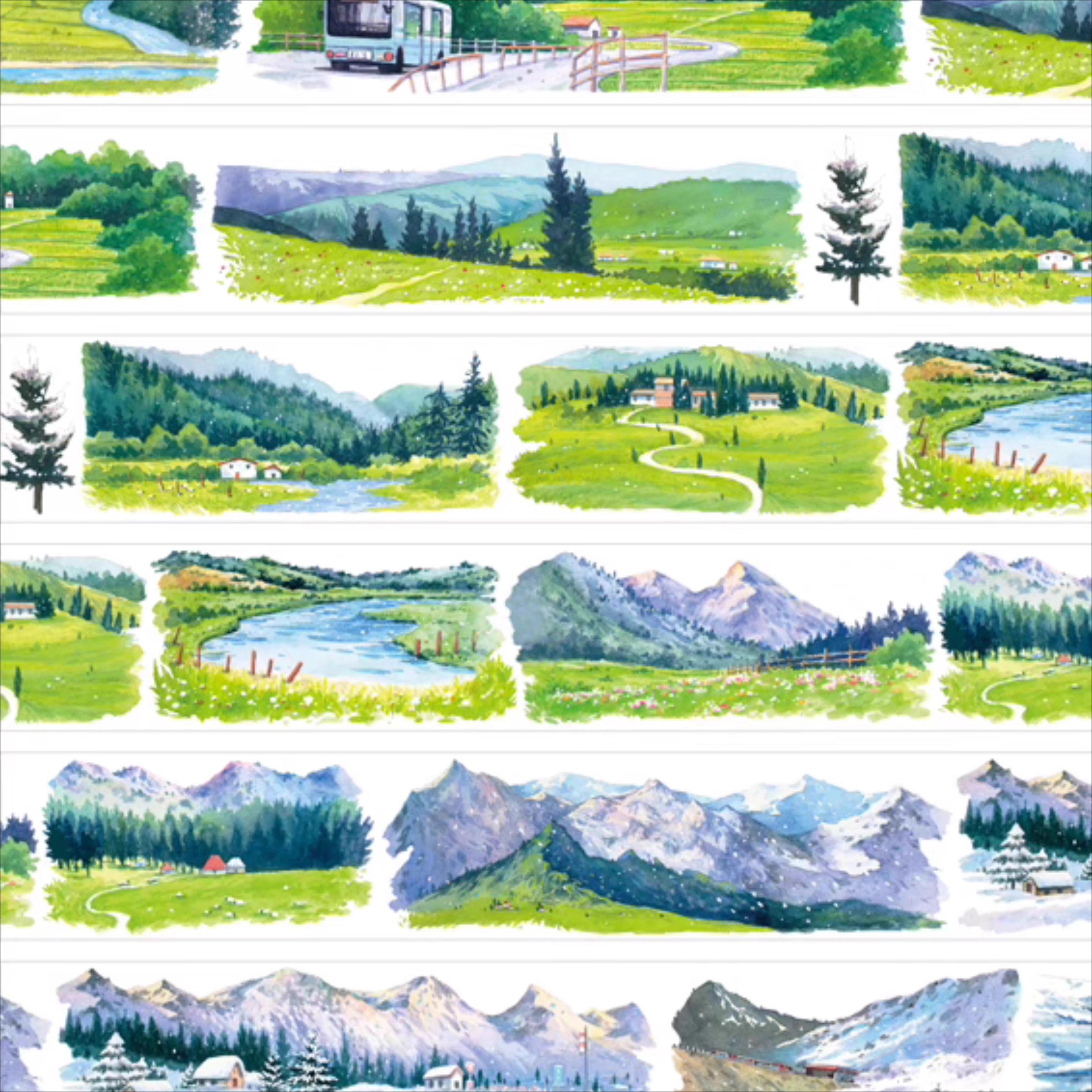 Crossing Mountains PET Scenic Tape ZHIYU