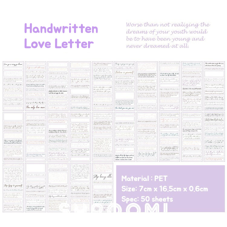 Notes & Quotes PET Sticker Collection