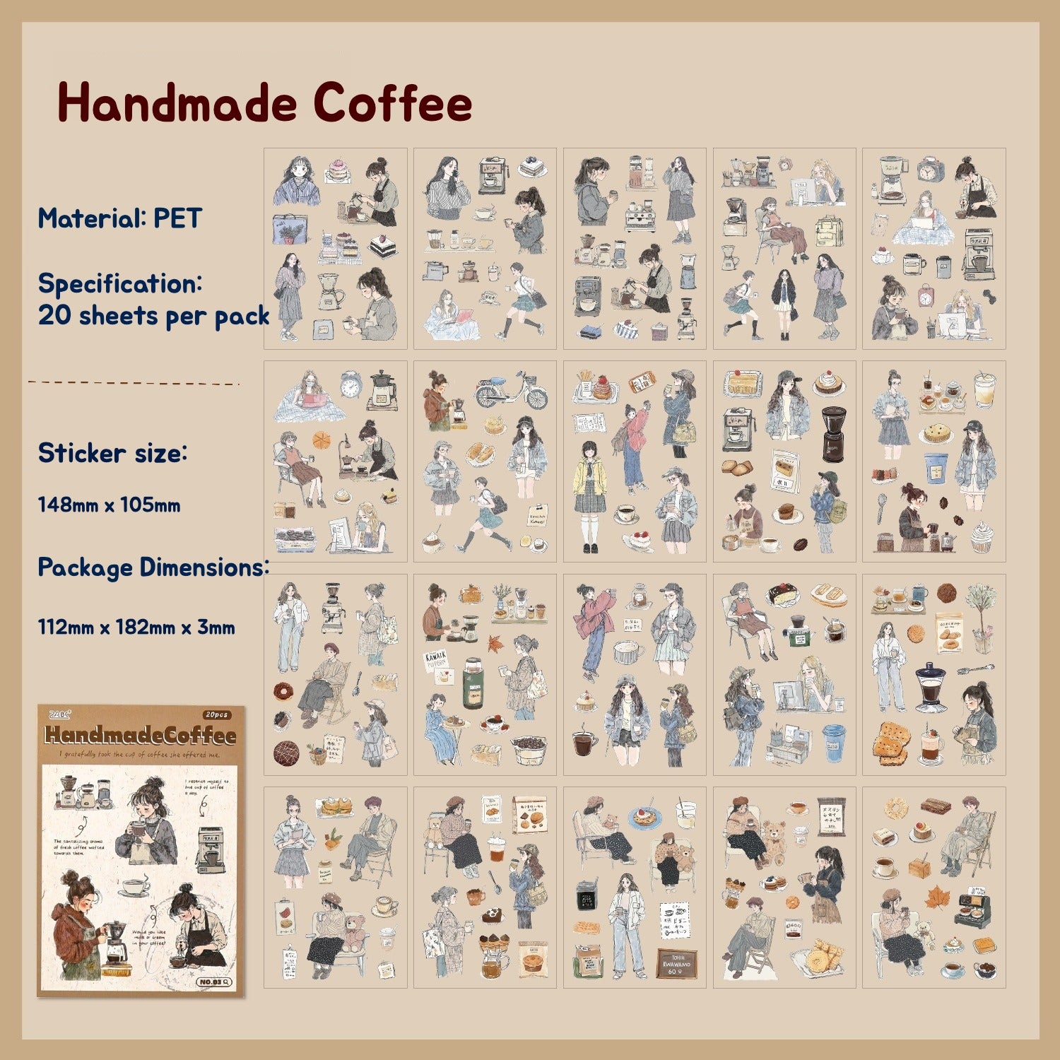 Forest Girl Sticker Collection Forest Girl Sticker Book – Nature Aesthetic Girl Stickers for Journals & Crafts