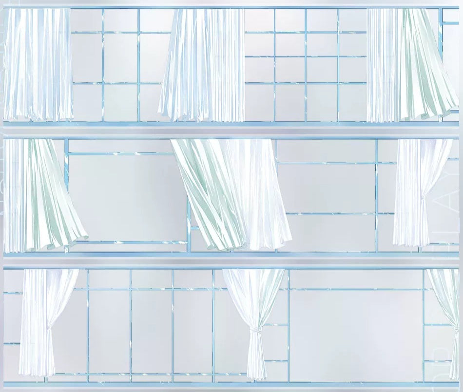 Gardine Fenster PET-Tape 10,3cm | Innenansicht
