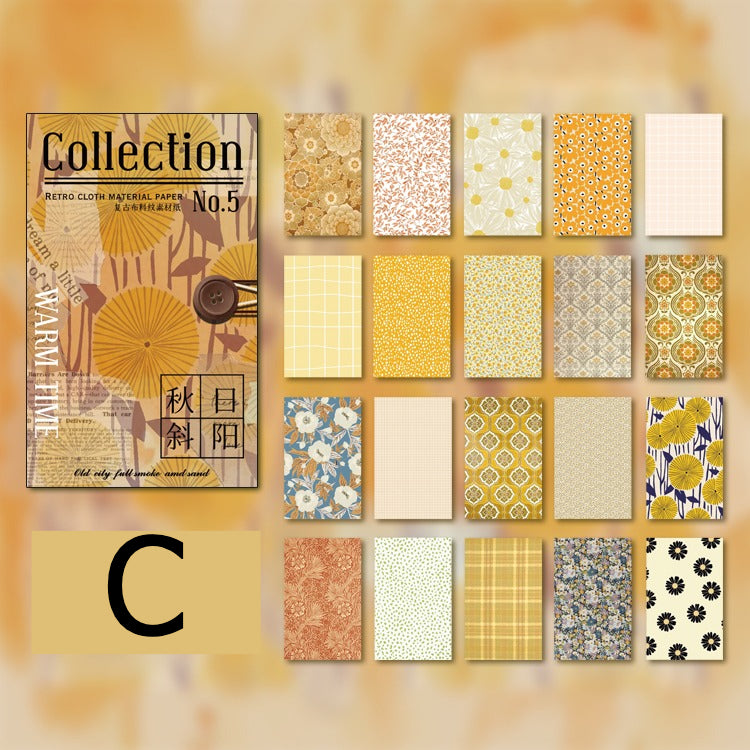 Vintage floral pattern scrapbooking paper close-up
