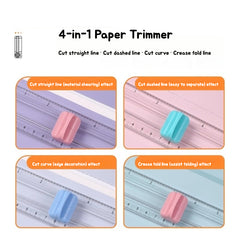 Crafty Cut 4-in-1 Paper Trimmer / Cutter Crafty Cut 4-in-1 Paper Trimmer Cutter for Journaling & Crafting | Straight, Wave, Perforate, Score