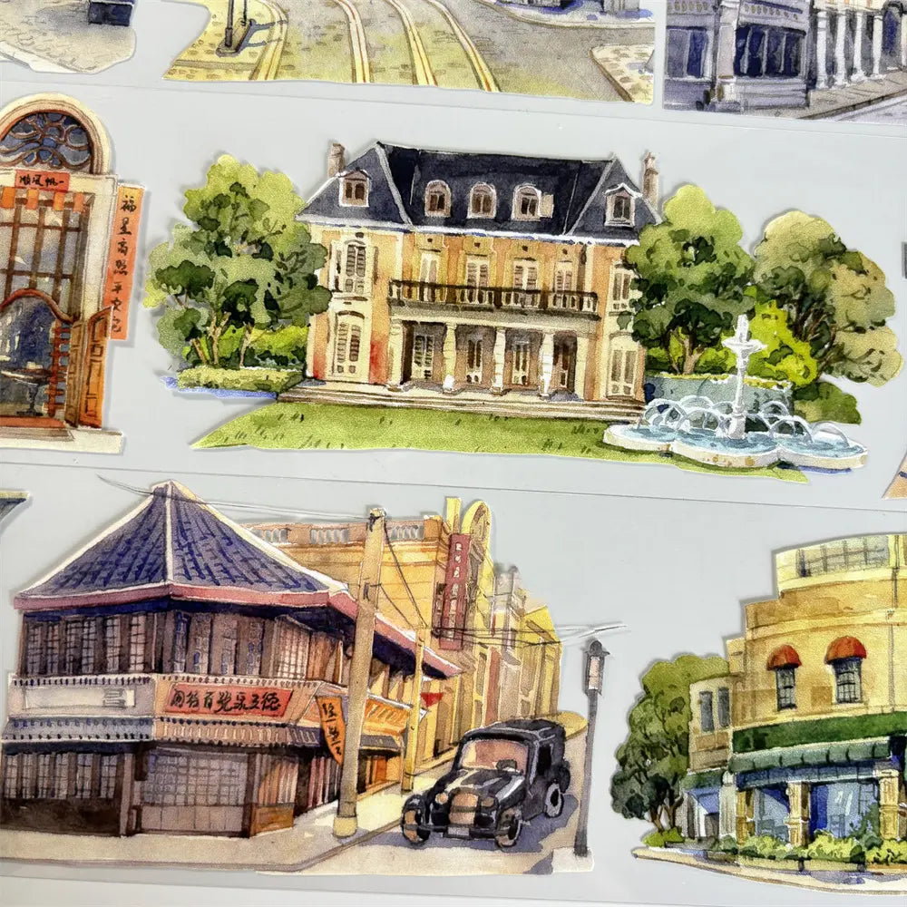Old Shanghai PET Tape Old Shanghai PET Tape | Retro Chinese Cityscape & Scenery