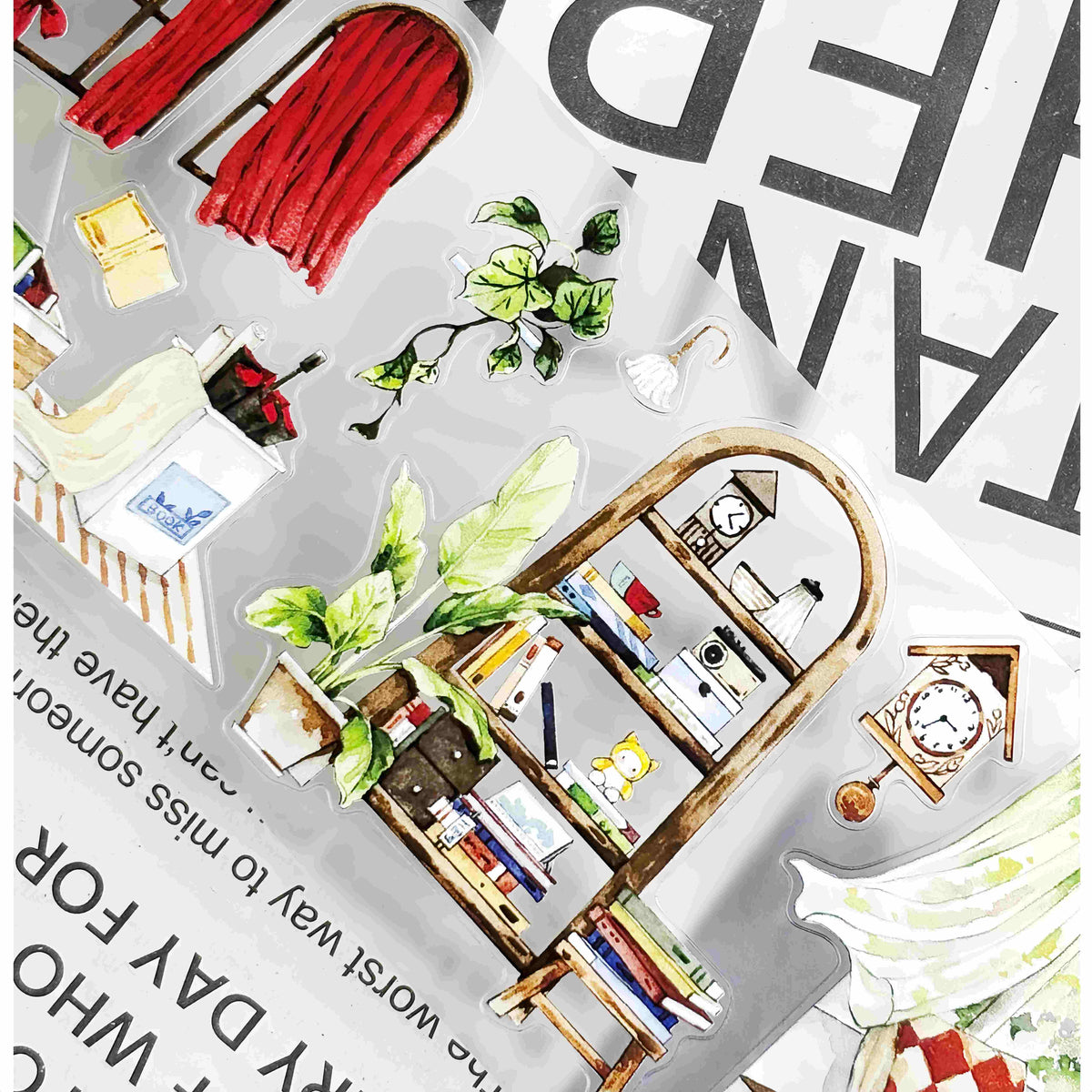 Die-Cut Study Corner PET Tape – cozy study corner design, part of the Study Corner collection