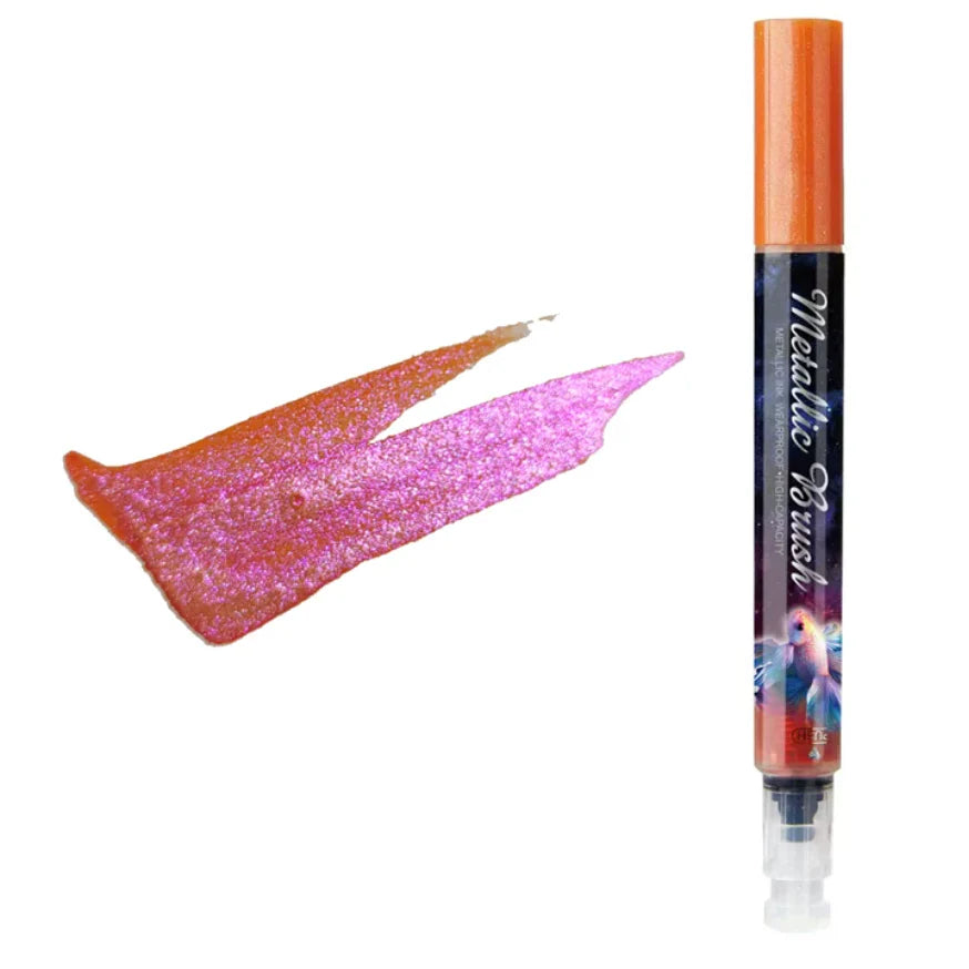 Metallic Glitter Brush Pens