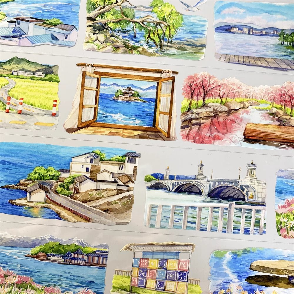 Coastal Village View PET Tape - Shroomi
