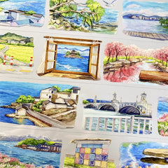 Coastal Village View PET Tape - Shroomi