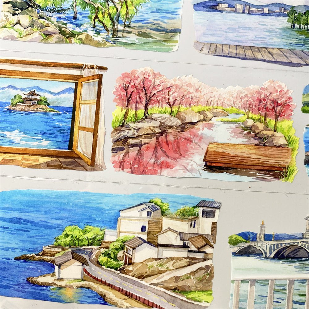 Coastal Village View PET Tape - Shroomi