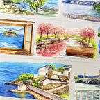 Coastal Village View PET Tape - Shroomi