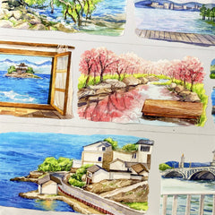 Coastal Village View PET Tape - Shroomi