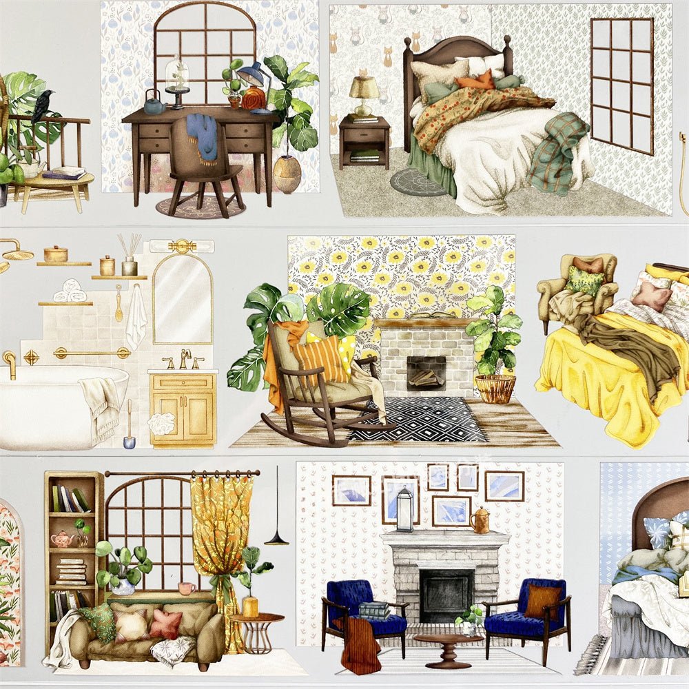 Cozy Interior Scenes PET Tape - Shroomi