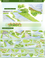 Park Path PET Tape Park Path PET Crystal Tape | Serene Garden Walk Washi