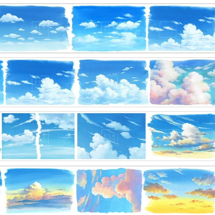 Soft Sky Tape Soft Sky Washi Tape | Dreamy Cloud Scenery for Journaling