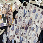 A large collection of translucent fashion girl stickers for journaling, with a matching sticker book, by Shroomi.