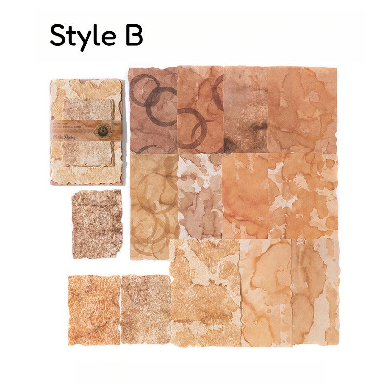 Vintage embossed scrapbooking paper pack with textured neutral sheets