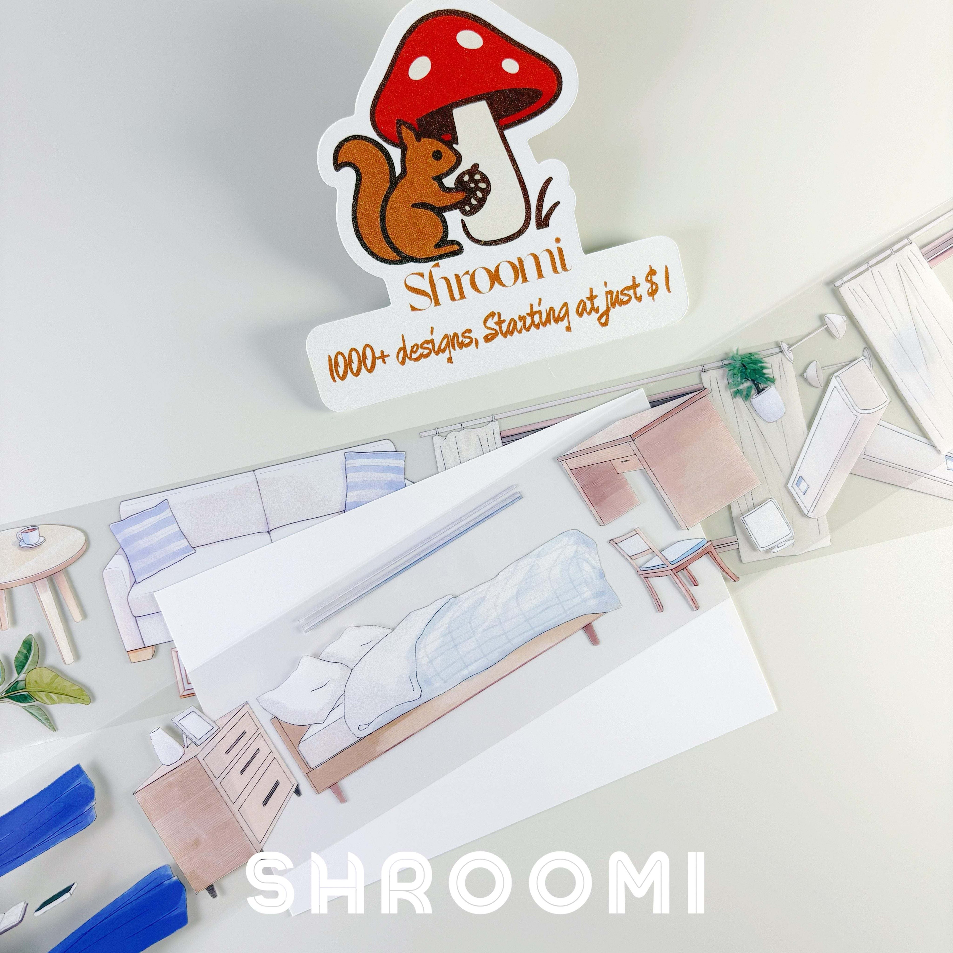 Shroomi modern furniture PET tape display with home decor elements