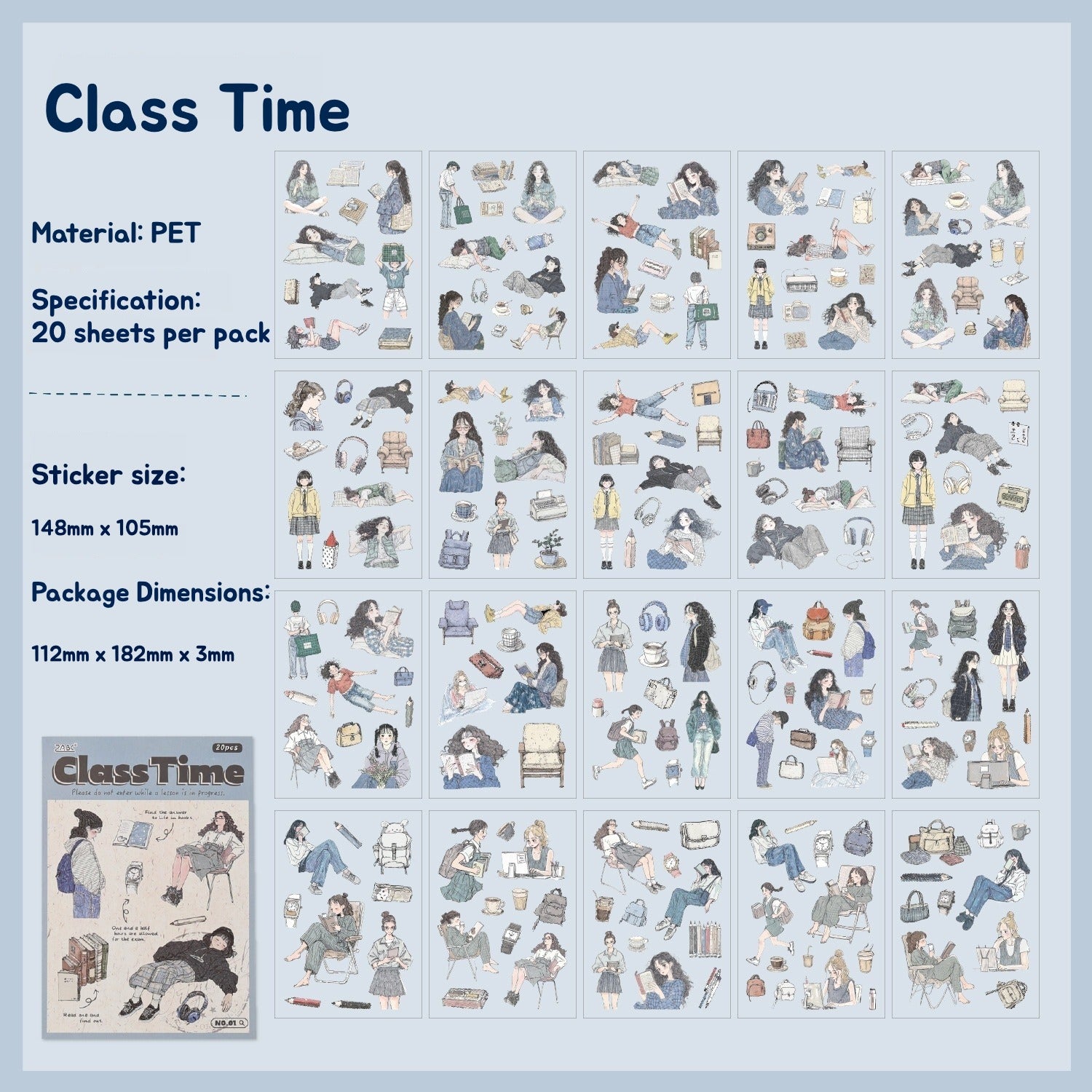 Forest Girl Sticker Collection Forest Girl Sticker Book – Nature Aesthetic Girl Stickers for Journals & Crafts